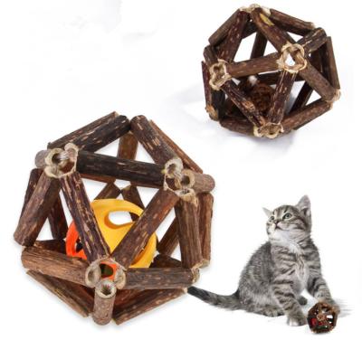 China Silvervine Organic Cat Toys Natural Matatabi Catnip Ball Cat Toy For Cat Kitten for sale