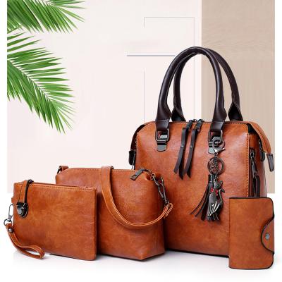 China High Quality Hot Selling Luxury Women Bag Lady Handbags Pu Leather Purse 4 Pieces One Shoulder Bags Set Designer Tote Bag for sale