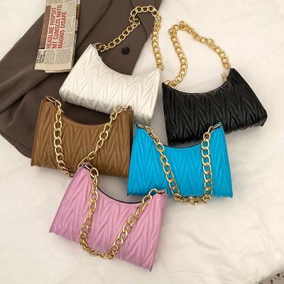 China Wholesale high quality purses and handbags 2022 women designer handbags new fashion high quality women's armpit bags chain shoulder to bags for sale