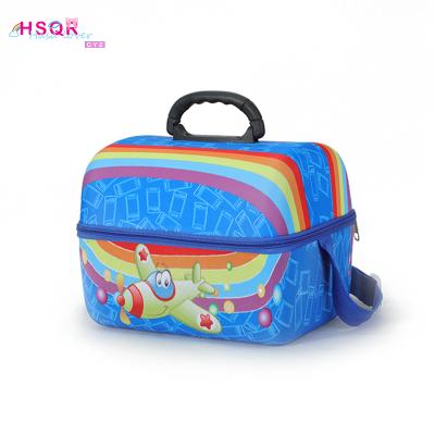 China High Quality Lovely EVA Business Can Thermal Big Lunch Bag Set Cooler Box Cartoon Printing Kids Insulated School Lunch Bags With Divider for sale