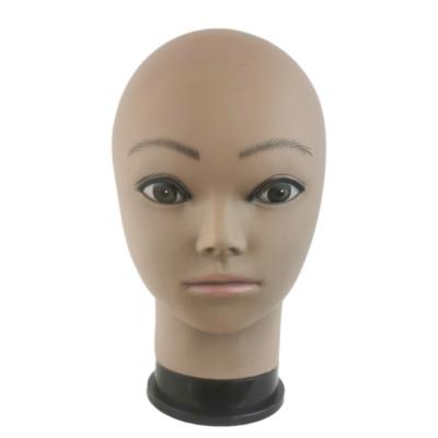 China With Wig Black Ladies Soft Scalp Can Be Inserted Large Needle Training Head Stock Wholesale Cheap Model Doll Head for sale