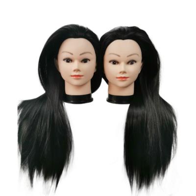 China High Quality African American Body Wave Practice Mannequin Makeup Head Hairdressing Styling For Barber Shop School Teaching Head for sale