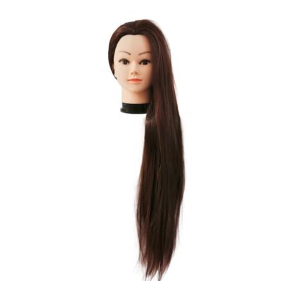 China Hot Export 30 Inch Chemical Fiber Head 4# Color School Hairdressers Body Wave Practice Modeling Model Training Doll Base Master Head for sale