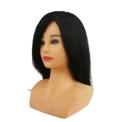 China Pure Body Wave 100% Hair, Barber Trained Head Body Beauty Doll Head With Holding 16 Inch Point Type for sale