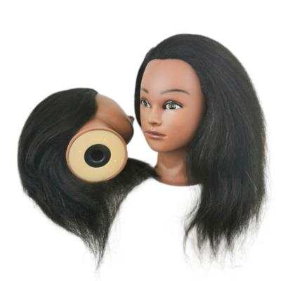 China 100% Cheap African American Hair Salon Practice Braid Hair Salon Beauty Doll Training Head Afro Hairstylist for sale