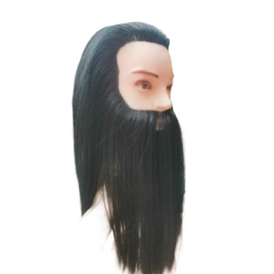 China Manufacturers direct sales of beard hair training cheap male head body wave, fine balance, shaping professional salon training head for sale