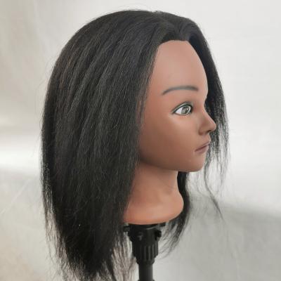 China 100% Cheap African American Hair Salon Practice Braid Hair Body Wave Beauty Training Head Afro Hairstylist for sale