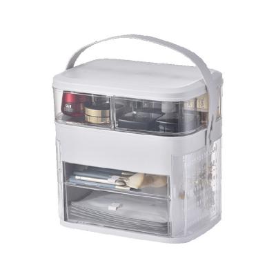 China Fashion factory supply luxury high quality tiered lead case cosmetics jewelry storage for sale