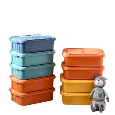 China Plastic Viable Storage Barrel Kids Toys Clothes Snack Storage Boxes Kitchen Organizer Storage Box for sale