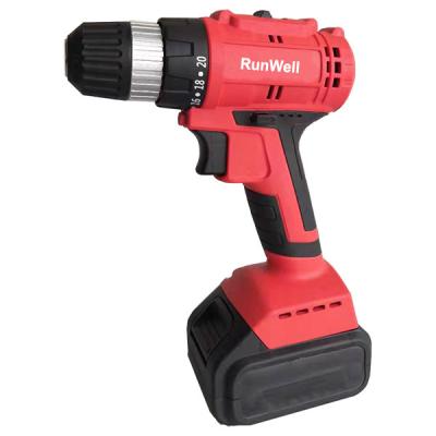 China Strong Torque Small Powerful Cordless Drill Battery Powered Drill 10mm For Steel for sale