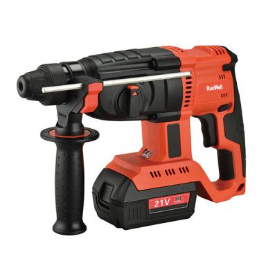 China Brushless Cordless SDS Rotary Hammer Drill Machine 21V 26mm Concrete Impact Drill for sale