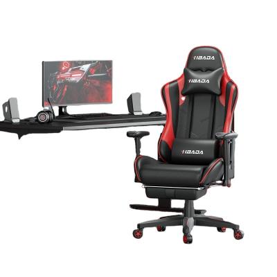 China Comfortable Home Office Gaming Chair Gaming Chair PC Computer RGB LED Light Gaming Chair Adjustable (Height) With Footrest for sale