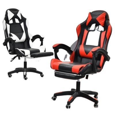 China (Size) Ergonomic High Back Adjustable PC Computer Gaming Gaming Revolving Chair With Footrest Gaming Chair for sale