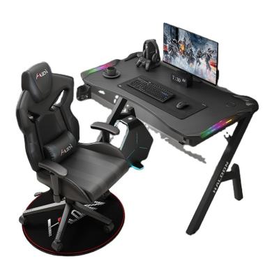 China (Size)Adjustable Black Computer Game Table Carbon Fiber E-sports Gamer Desktop PC Gaming Desk for sale