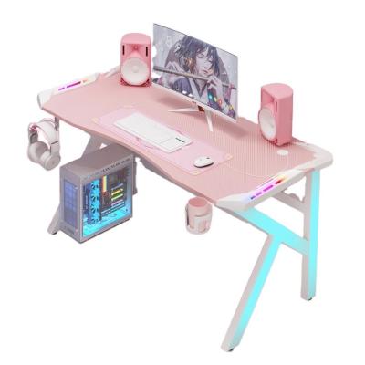 China Convertible Luxury High End Modern Furniture Tech Workstation Executive Desk And Table Desks K80 Metal Side Plastic Pink for sale