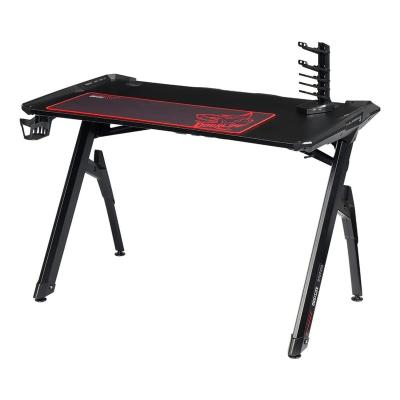 China Other Wholesale Custom Large Long Adjustable Gaming PC Desk Computer Racing Table K Shaped With Chair With RGB Lights Couple for sale