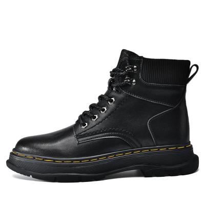 China 2022 new winter men's casual boots waterproof comfortable and fashion warm work shoes for men's fashionable black men's boots for sale