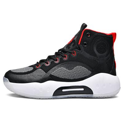 China Shock-absorbing high top sports shoes high quality men's sneaker outdoor combat basketball sports 2021 non-slip men's high top shoes for sale