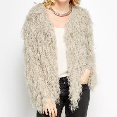 China New Fashion Reversible Fox Fur Collar Women Wool Coat Real Cashmere Woolen Coat for sale