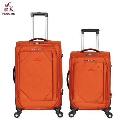 China Cotton Fabric Factory Sale Trolley Bag Travel Luggage College Students Trolley Bag for sale