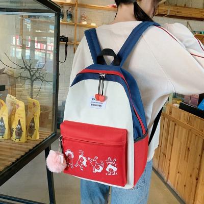 China Waterproof Canvas Backpack 4 Pcs Bags Casual Daypacks Women College Girl School Travel Bookbag Set for sale