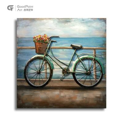 China Modern Wall Art 3d Decoration For Room Electric Bike Spinning Bicycle Painting for sale