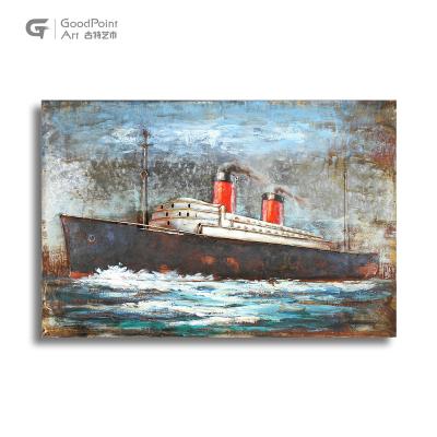 China Metal Boat Wall Art for Bathrooms Metal Art Home Wall Decor for sale