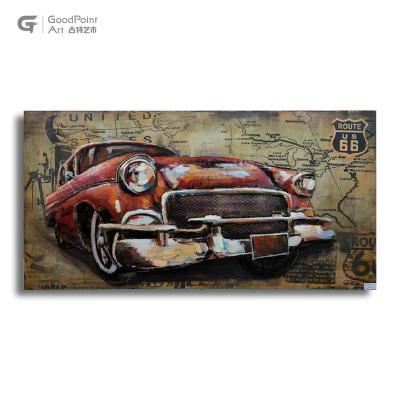 China Gift Collection Classical Metal Art Wall Art Elevator Europe Car Modern Home Decoration for sale