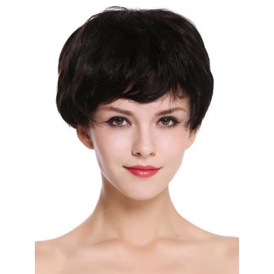 China Yaki Hair Machine Made Black Short Wig for sale