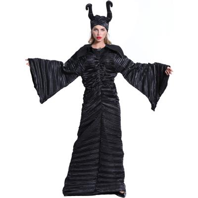 China Adult Deluxe Carnival Party Costume Baptism Black Dress Maleficent Costume for sale