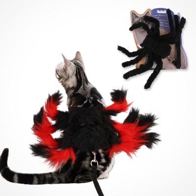 China Sustainable Pet Halloween Spider Cloth With Pull Rope for sale