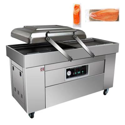 China Stainless Steel Chamber Material Tabletop Automatic Large Double Chamber Vacuum Sealer for sale