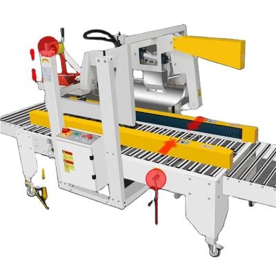 China 400W Automatic Flaps Folding Case Carton Box Closing Sealing Taping Sealer Machine For Food Industry for sale