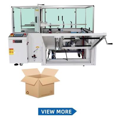 China Garment Shops Automatic Carton Erector Sealing Machine with Top Fold Flap and Palletizer Carton Packing Line for sale