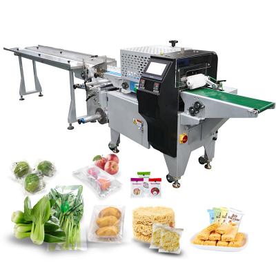 China Packaging Material Paper Automatic Flow Wrapping Machine for Biscuit Bread Small Cake for sale