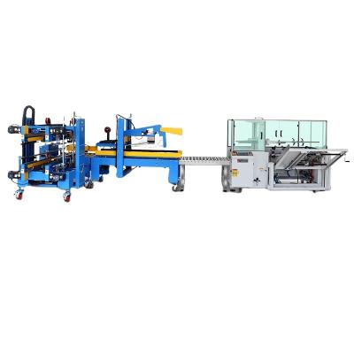 China Automatic Pneumatic Box Bottom Case Erecting Machine for Corrugated Carton Packaging for sale