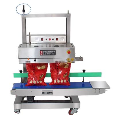 China Vertical Heavy Load 20kg Sealing Machine with Electric Driven Continuous Band Sealer for sale