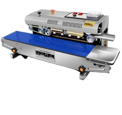 China Automatic Horizontal Band Sealer for Plastic Film Pouch Bag Convey Table Size 800*150mm for sale