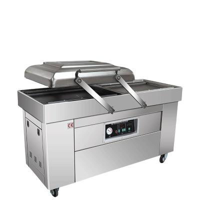 China Commercial Automatic Frozen Vegetable Vacuum Sealing Machine with Double Chambers for sale