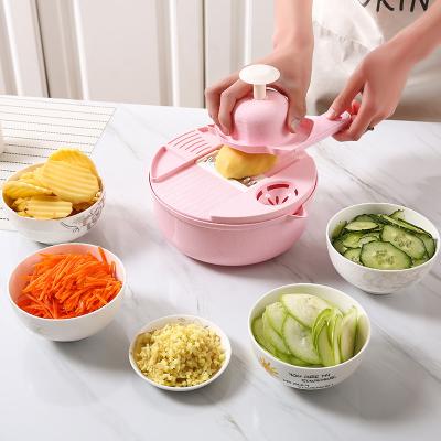 China Wholesale Kitchen Accessories Stocked Vegetable Cutter 9 Or 12 In 1shredded Multifunctional Potato Shreds Kitchen Vegetable Cutter for sale