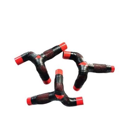 China Universal Customized Silicone Auto Truck Automotive Parts 45/90/135 Degree Elbow Radiator Reinforced Silicone Hose Rubber Hose for sale