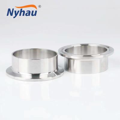 China nyhau stainless steel 304 stainless steel ferrule nyhau din 316L 3A pipe fitting flange fitting pipe fitting for beer beverage tank for sale