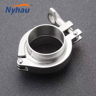 China food nyhau 304 ferrule 316L stainless steel sanitary flange for pipeline fluid domination for sale