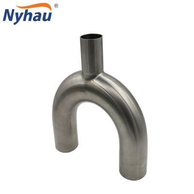 China U type beer nyhau Y type tee branch 90 45 clamped pipe fittings 180 degree elbow tube stainless steel food cross for sale