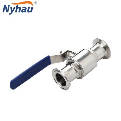 China general nyhau valve 304 ball valve 316L stainless manual removable sanitary quick straight ball valve for sale