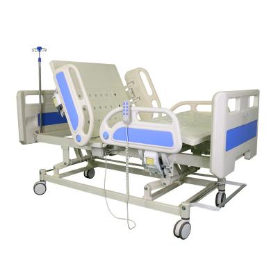 China Metal Competitive Price Height Adjustable Automatic Hospital ICU Bed 3 Function Electric Medical Patient Bed for sale