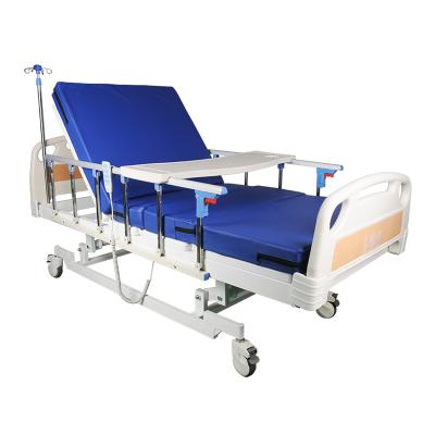 China Cheap Price 3 Function Motorized Electric Metal Hospital Bed Inpatient Bed With Super Low Position For Sale for sale