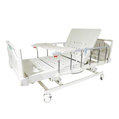 China Factory Price Metal 3 Function Homecare Type Medical Bed Electric Hospital Bed With Gas Spring Wheel for sale