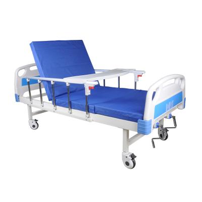 China Head Lifted Cheap Price Double Cranks Manual Fowler Position Hospital Bed For Nursing for sale