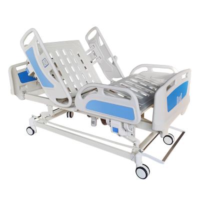 China Metal Low Price 5 Function Hospital Bed Electric Multifunction Hospital ICU Bed With CPR Function for sale